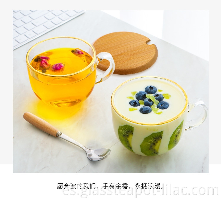 Muestra GRATIS de lila 500 ml proveedor mayorista personalizado clásico estético japonés vintage café / café tazas de vidrio con logotipo / tapa